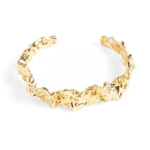 Amber Sceats Emery Cuff Gold Bracelet New - Picture 5 of 6